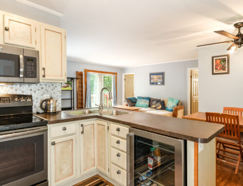 Kitchen looking out into Great Room — 28evergreen